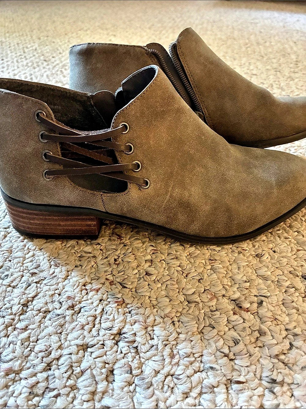Madden Girl Lace-Up Ankle Boots Brown US 8.5M